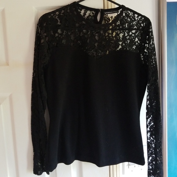 Cotton and lace top - Picture 1 of 2